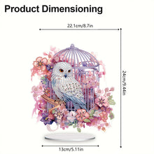 Load image into Gallery viewer, Acrylic Flamingo Cage Diamond Painting Desktop Decor for Office Desktop Decor