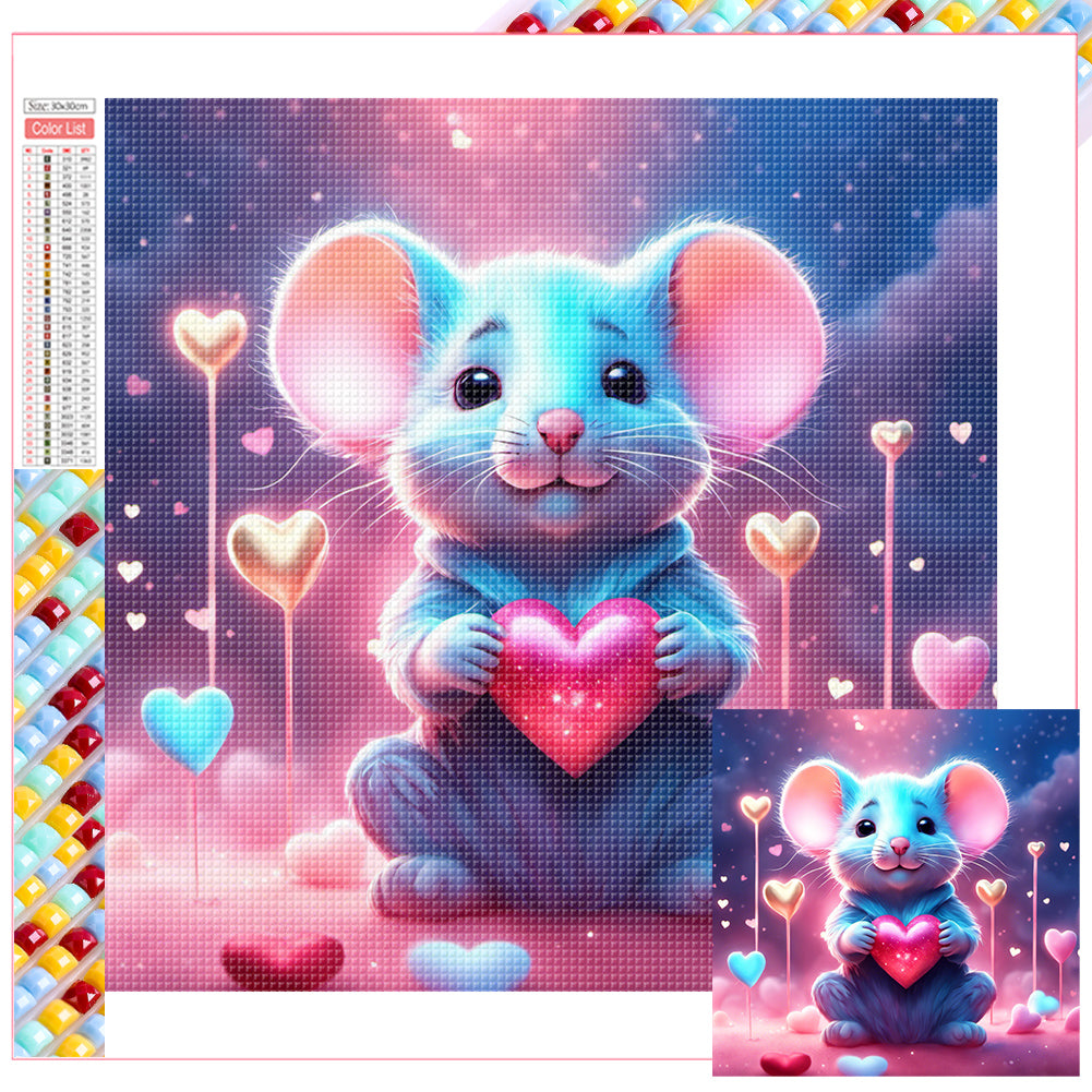 Diamond Painting - Full Square - caring mouse (30*30CM)