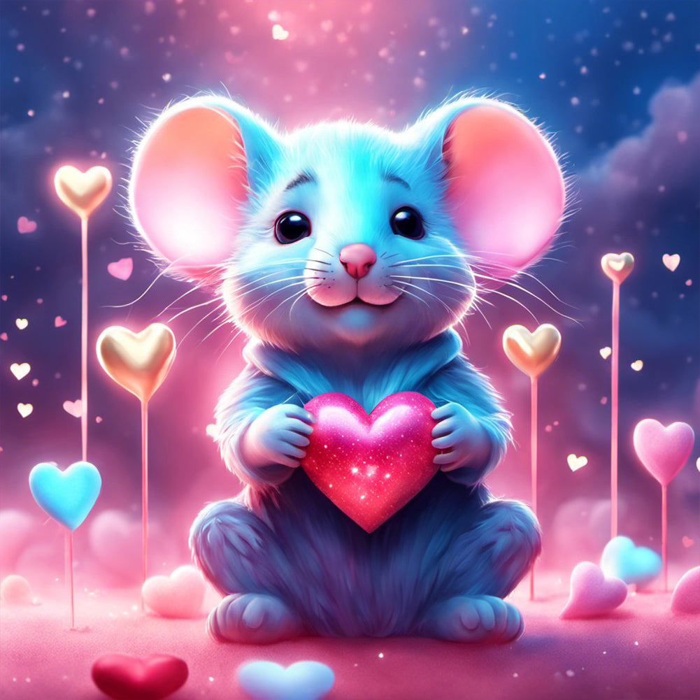 Diamond Painting - Full Square - caring mouse (30*30CM)