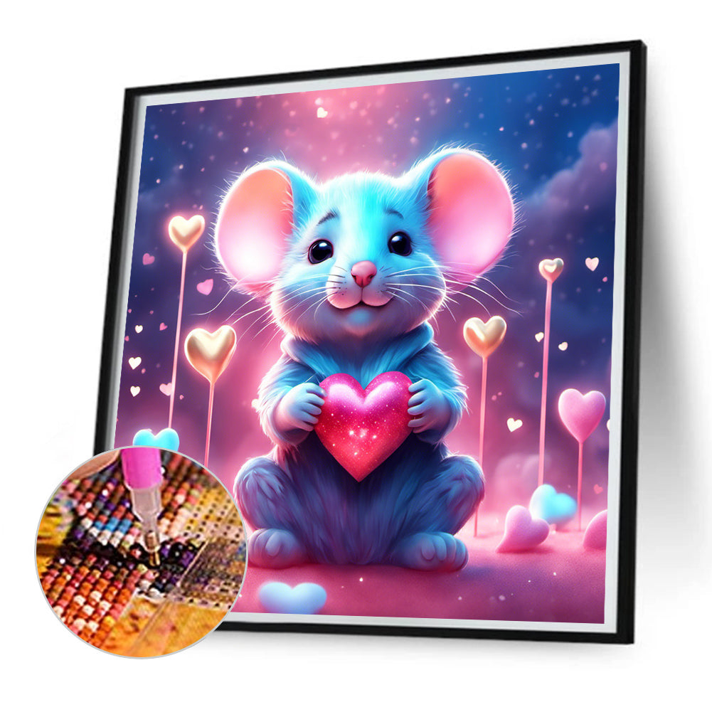 Diamond Painting - Full Square - caring mouse (30*30CM)