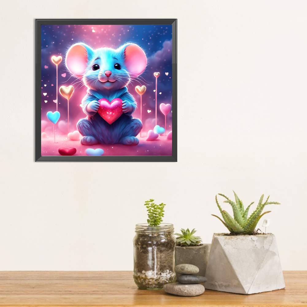 Diamond Painting - Full Square - caring mouse (30*30CM)