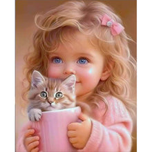 Load image into Gallery viewer, Diamond Painting - Full Round - sweet cool girl (40*50CM)