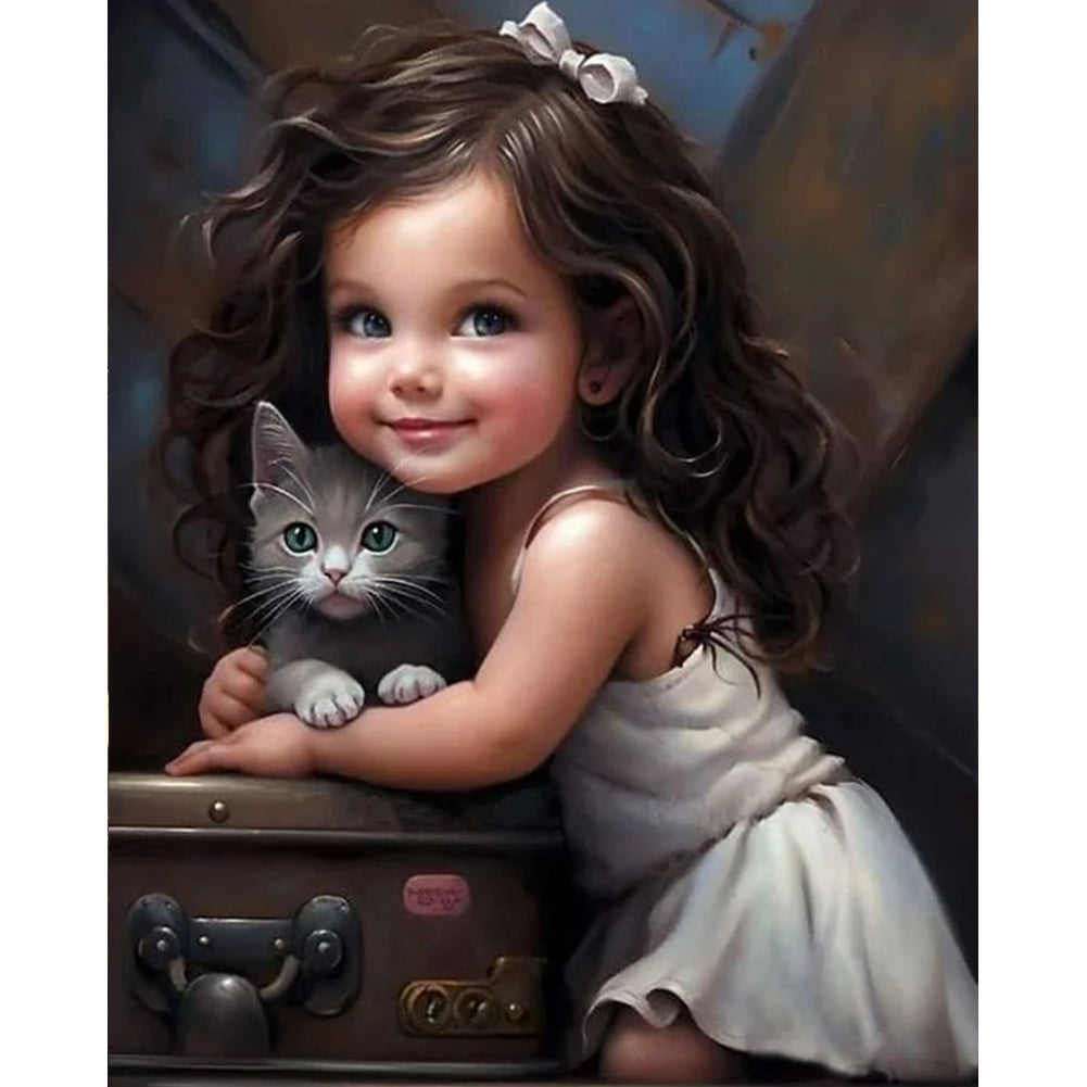 Diamond Painting - Full Round - sweet cool girl (40*50CM)