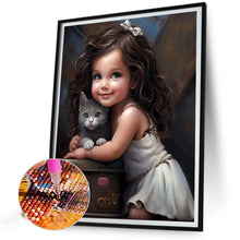 Load image into Gallery viewer, Diamond Painting - Full Round - sweet cool girl (40*50CM)