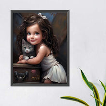 Load image into Gallery viewer, Diamond Painting - Full Round - sweet cool girl (40*50CM)