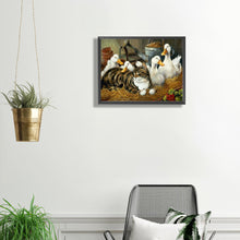Load image into Gallery viewer, Diamond Painting - Full Round - cat duck (40*30CM)