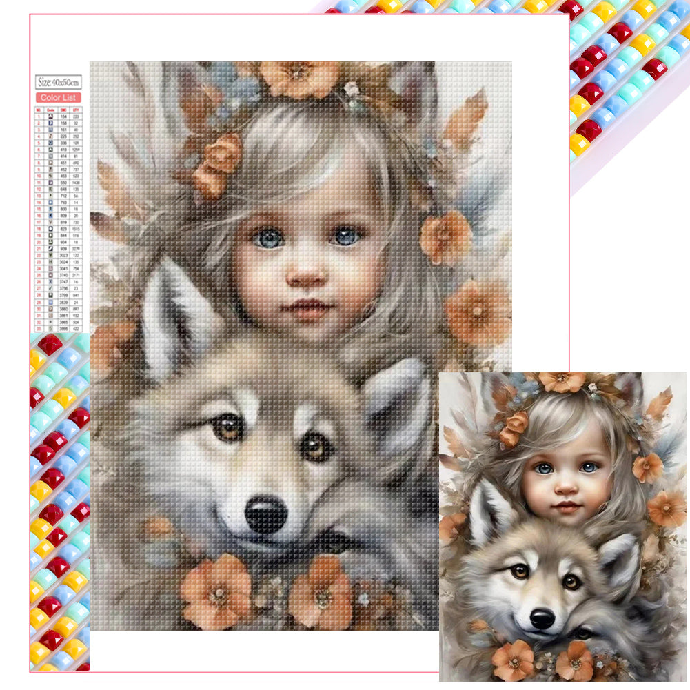 Diamond Painting - Full Square - little girl (40*50CM)
