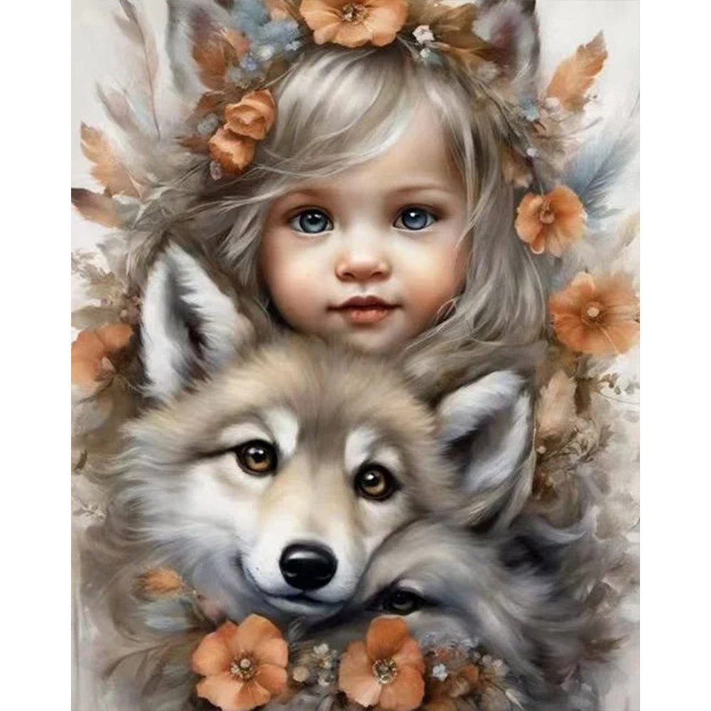 Diamond Painting - Full Square - little girl (40*50CM)