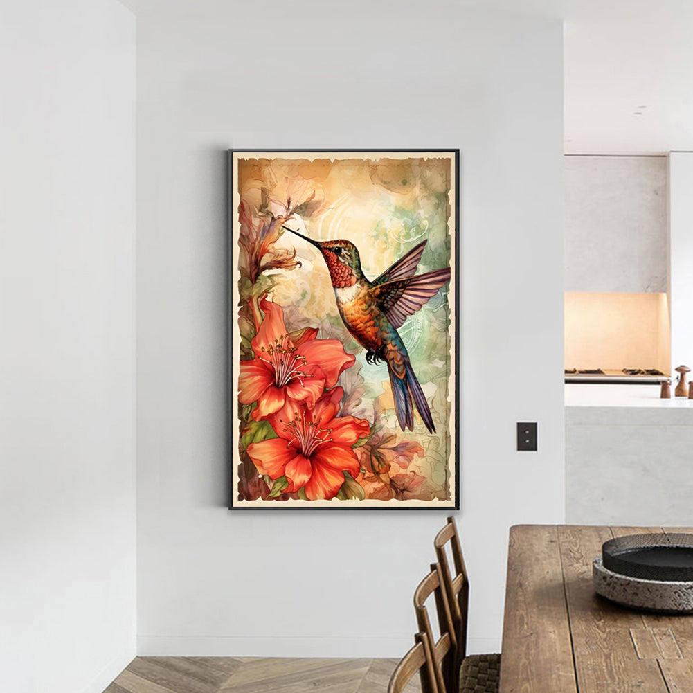 Diamond Painting - Full Round - hummingbird (40*60CM)