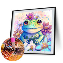 Load image into Gallery viewer, Diamond Painting - Full Round - flower and frog (30*30CM)