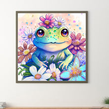 Load image into Gallery viewer, Diamond Painting - Full Round - flower and frog (30*30CM)