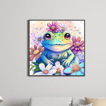 Load image into Gallery viewer, Diamond Painting - Full Round - flower and frog (30*30CM)