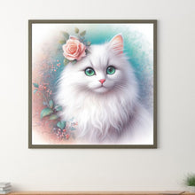 Load image into Gallery viewer, Diamond Painting - Full Round - white cat (30*30CM)