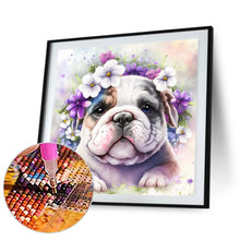 Load image into Gallery viewer, Diamond Painting - Full Round - Flowers and bulldogs (30*30CM)