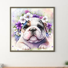 Load image into Gallery viewer, Diamond Painting - Full Round - Flowers and bulldogs (30*30CM)