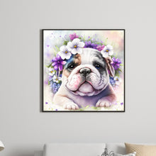 Load image into Gallery viewer, Diamond Painting - Full Round - Flowers and bulldogs (30*30CM)