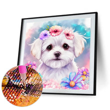 Load image into Gallery viewer, Diamond Painting - Full Round - maltese dog (30*30CM)