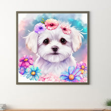 Load image into Gallery viewer, Diamond Painting - Full Round - maltese dog (30*30CM)