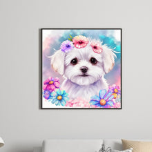 Load image into Gallery viewer, Diamond Painting - Full Round - maltese dog (30*30CM)