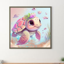 Load image into Gallery viewer, Diamond Painting - Full Round - pink sea turtle (30*30CM)