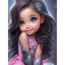 Load image into Gallery viewer, Diamond Painting - Full Round - big eyed girl (30*40CM)