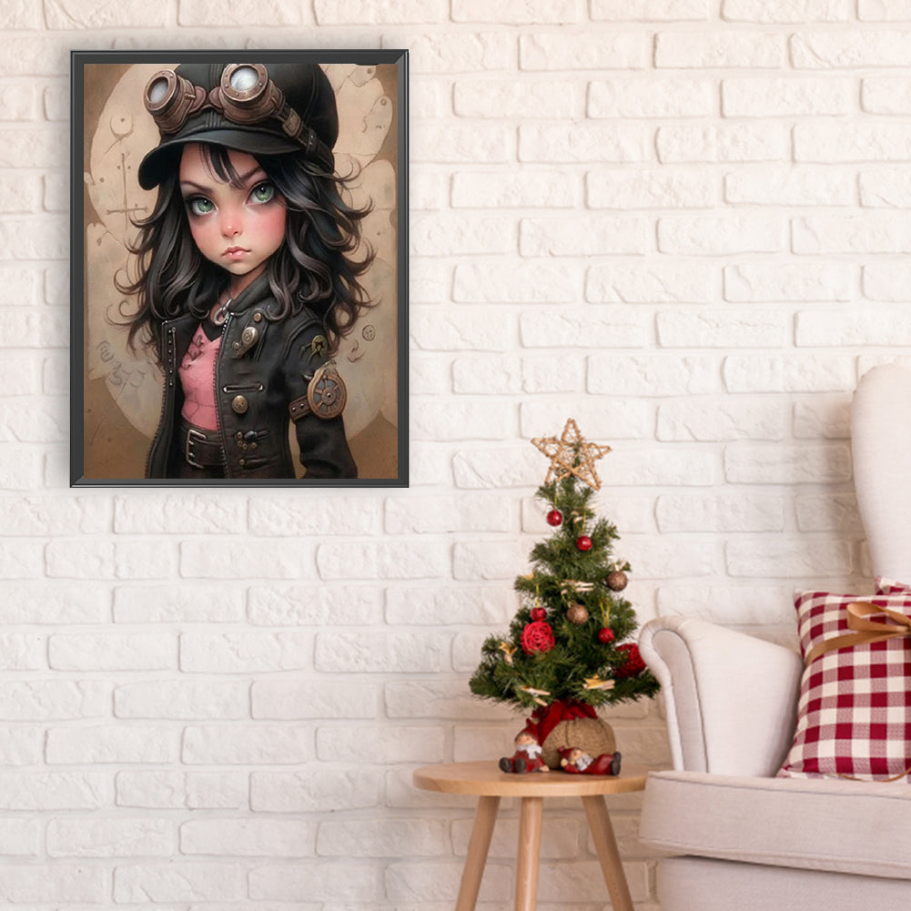 Diamond Painting - Full Round - big eyed girl (30*40CM)