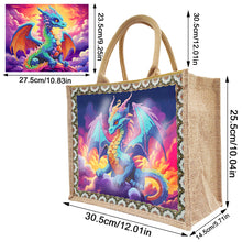 Load image into Gallery viewer, Flowers and Bird Linen Reusable Diamond Painting Tote Bag for Women Adults Craft