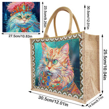 Load image into Gallery viewer, Flowers and Bird Linen Reusable Diamond Painting Tote Bag for Women Adults Craft