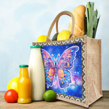 Load image into Gallery viewer, Flowers and Bird Linen Reusable Diamond Painting Tote Bag for Women Adults Craft