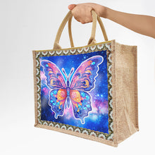 Load image into Gallery viewer, Flowers and Bird Linen Reusable Diamond Painting Tote Bag for Women Adults Craft