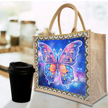 Load image into Gallery viewer, Flowers and Bird Linen Reusable Diamond Painting Tote Bag for Women Adults Craft
