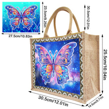 Load image into Gallery viewer, Flowers and Bird Linen Reusable Diamond Painting Tote Bag for Women Adults Craft