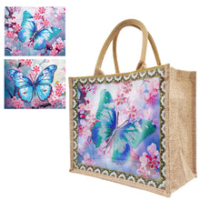 Load image into Gallery viewer, Flowers and Bird Linen Reusable Diamond Painting Tote Bag for Women Adults Craft