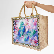 Load image into Gallery viewer, Flowers and Bird Linen Reusable Diamond Painting Tote Bag for Women Adults Craft