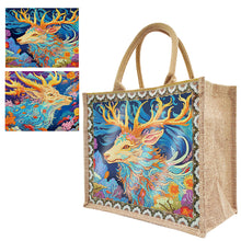 Load image into Gallery viewer, Flowers and Bird Linen Reusable Diamond Painting Tote Bag for Women Adults Craft