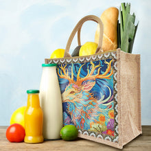 Load image into Gallery viewer, Flowers and Bird Linen Reusable Diamond Painting Tote Bag for Women Adults Craft