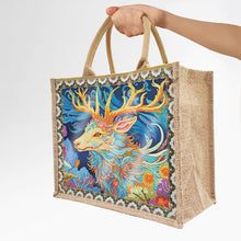 Load image into Gallery viewer, Flowers and Bird Linen Reusable Diamond Painting Tote Bag for Women Adults Craft