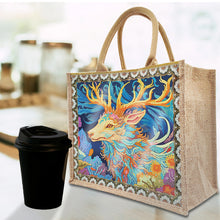 Load image into Gallery viewer, Flowers and Bird Linen Reusable Diamond Painting Tote Bag for Women Adults Craft