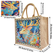 Load image into Gallery viewer, Flowers and Bird Linen Reusable Diamond Painting Tote Bag for Women Adults Craft