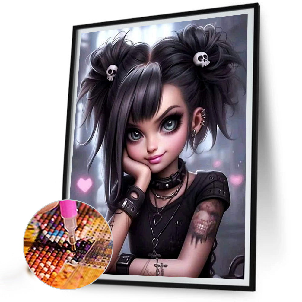 Diamond Painting - Full Round - sweet cool girl (40*50CM)