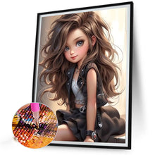 Load image into Gallery viewer, Diamond Painting - Full Round - sweet cool girl (40*50CM)