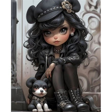 Load image into Gallery viewer, Diamond Painting - Full Round - sweet cool girl (40*50CM)