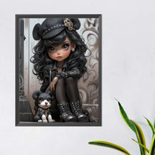 Load image into Gallery viewer, Diamond Painting - Full Round - sweet cool girl (40*50CM)