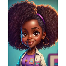 Load image into Gallery viewer, Diamond Painting - Full Round - black girl (30*40CM)