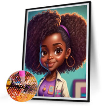 Load image into Gallery viewer, Diamond Painting - Full Round - black girl (30*40CM)