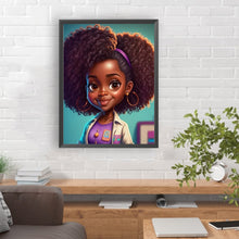 Load image into Gallery viewer, Diamond Painting - Full Round - black girl (30*40CM)