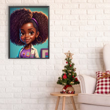Load image into Gallery viewer, Diamond Painting - Full Round - black girl (30*40CM)