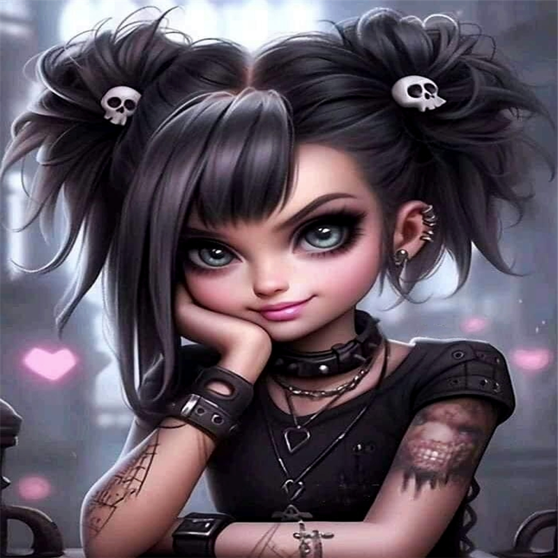 Diamond Painting - Full Square - sweet cool girl (30*40CM)