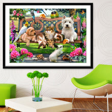 Load image into Gallery viewer, Animal Park 40*30CM(Canvas) Special Shaped Drill Diamond Painting
