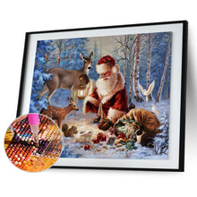 Load image into Gallery viewer, Father Christmas Lantern 40*30CM(Canvas)-Special Shaped Drill Diamond Painting